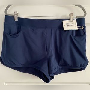 NWT Carve Designs Womens Lorenzo Swim Short, Navy, L